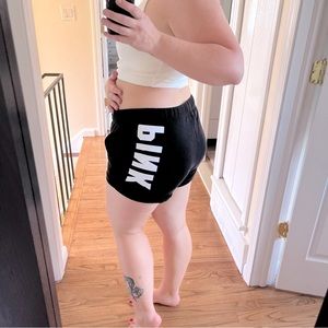 PINK
4.25" ROLLED HEM SWEAT SHORTS SIZE L